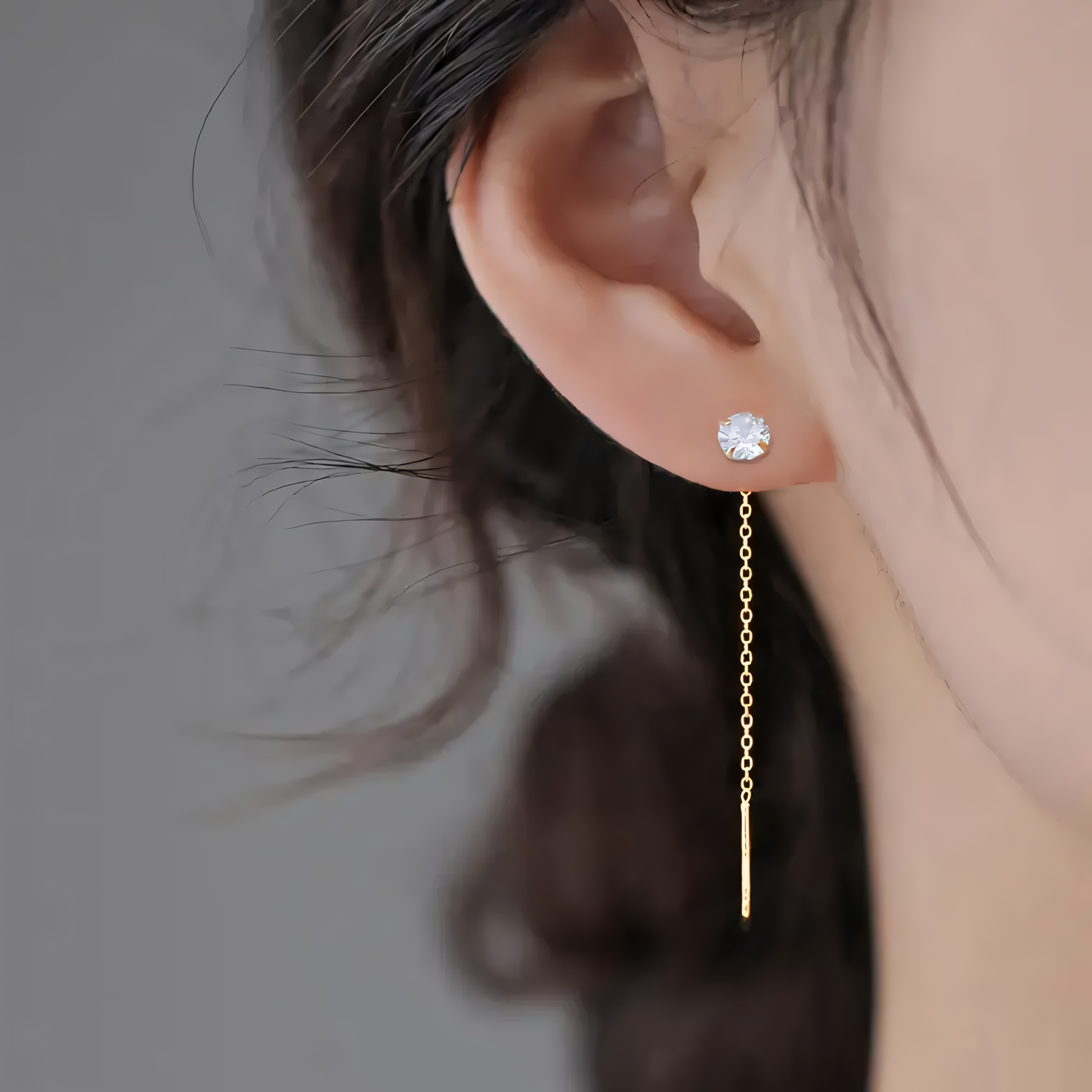 Cercei Minimalisti – Eleganță din Cupru și Zirconiu