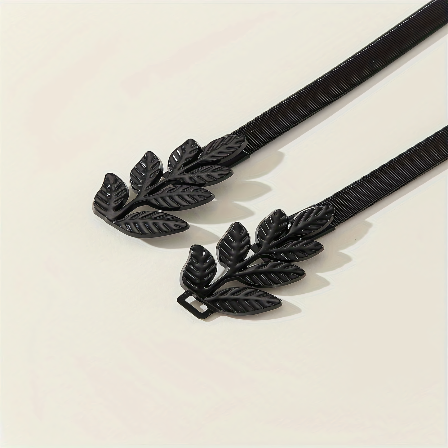 Curea Decorativă cu Frunze Aurii - Accesoriu Elastic Detașabil pentru Talie