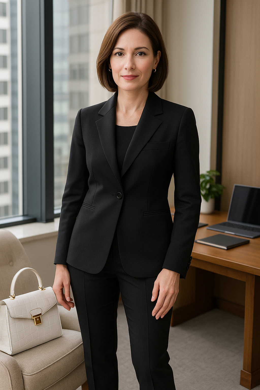Costum Elegant de Damă din Două Piese - Sacou și Pantaloni