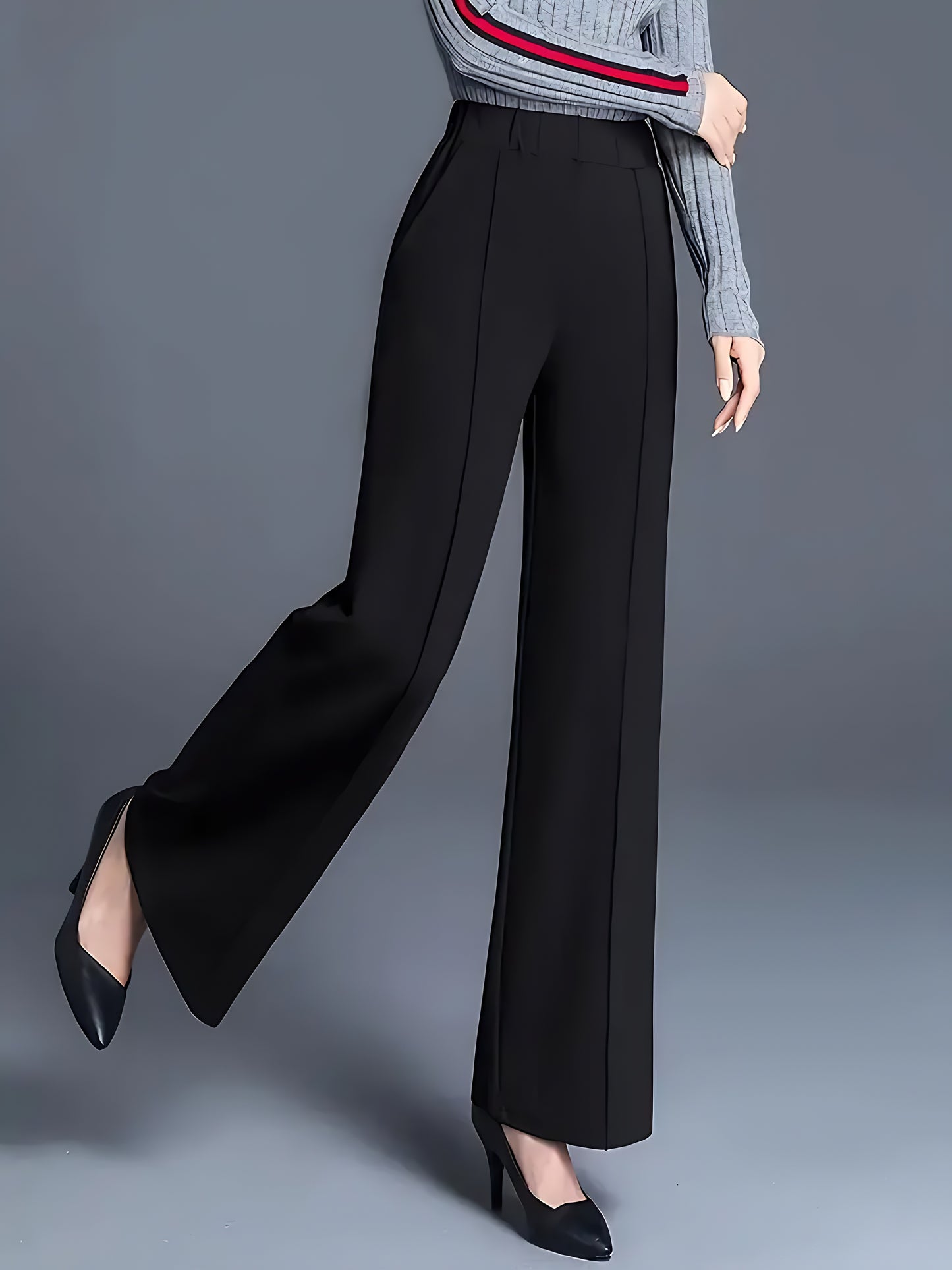 Pantaloni Largi cu Talie Înaltă – Eleganță și Confort pentru Birou
