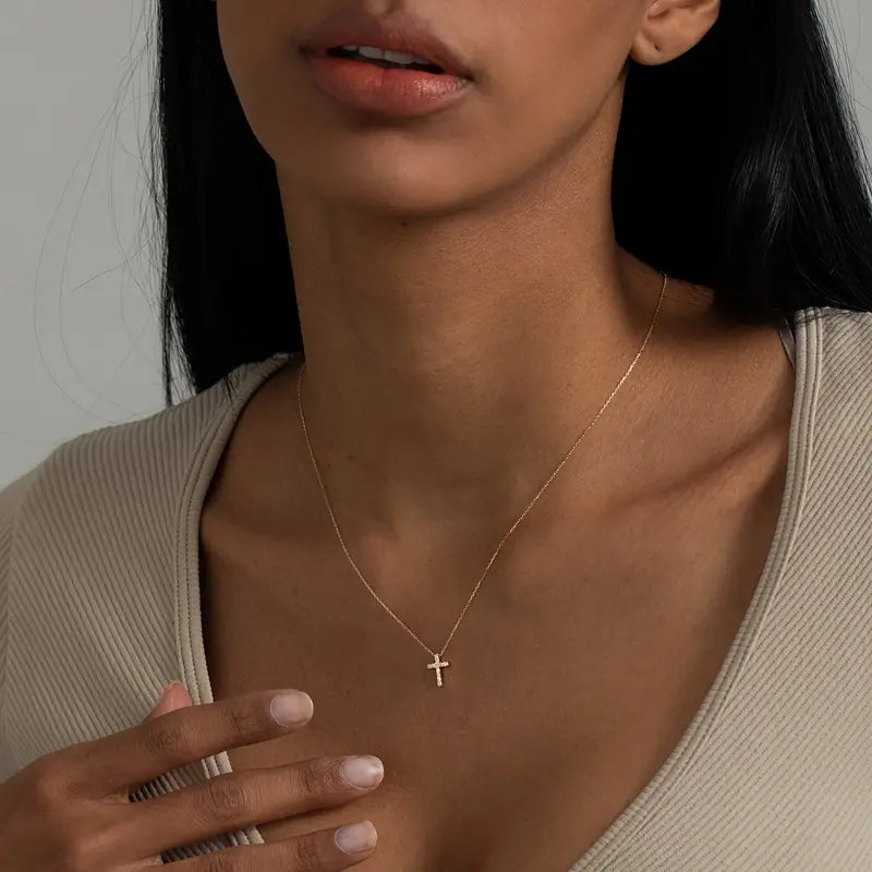 Colier Minimalist - Pandantiv Mini, Placat cu Aur 18K