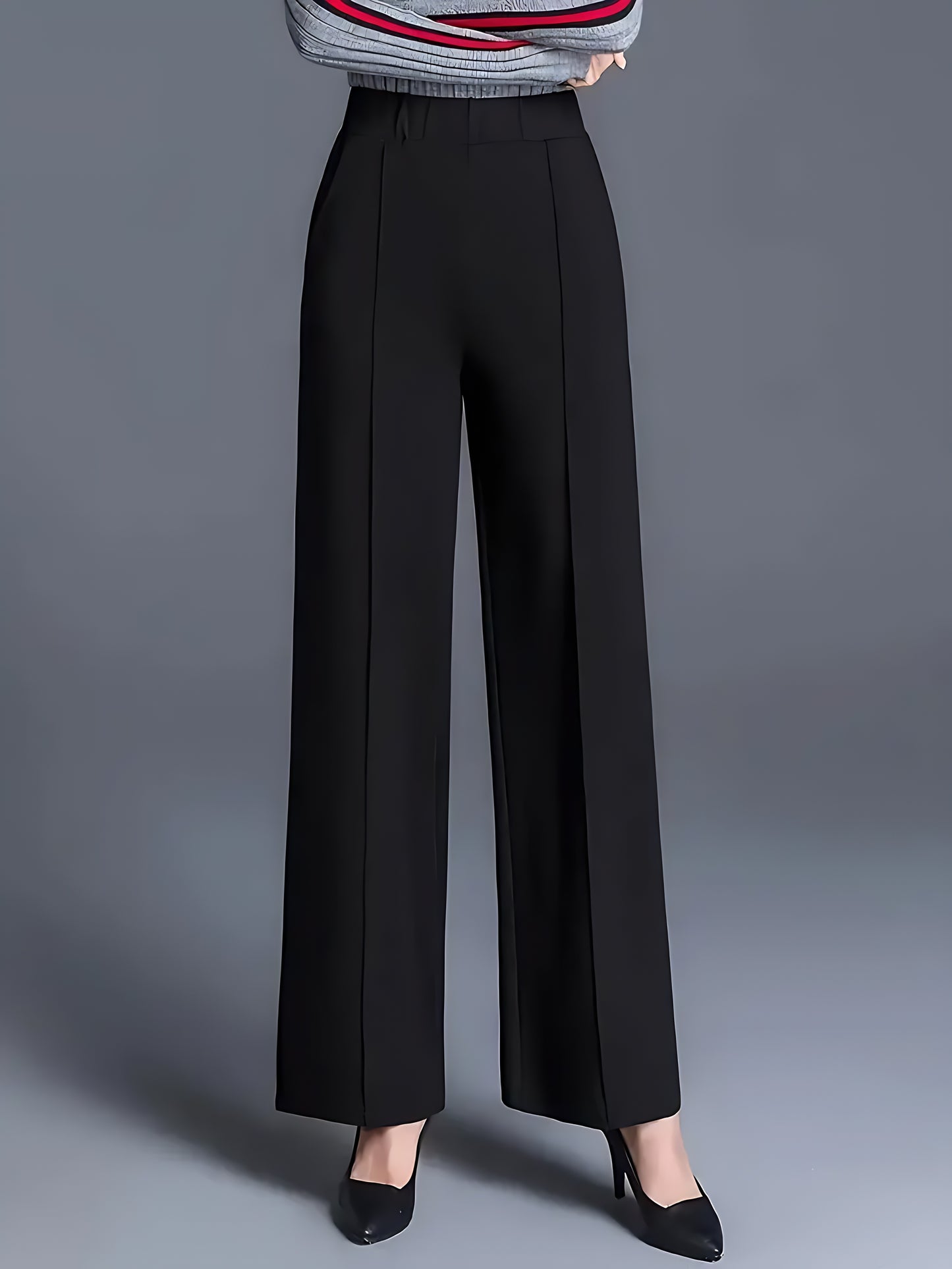 Pantaloni Largi cu Talie Înaltă – Eleganță și Confort pentru Birou