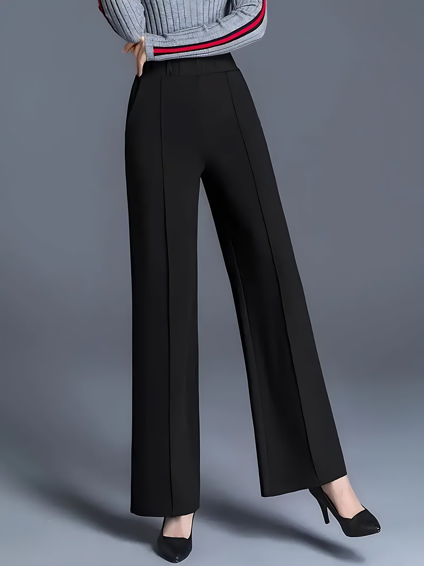 Pantaloni Largi cu Talie Înaltă – Eleganță și Confort pentru Birou
